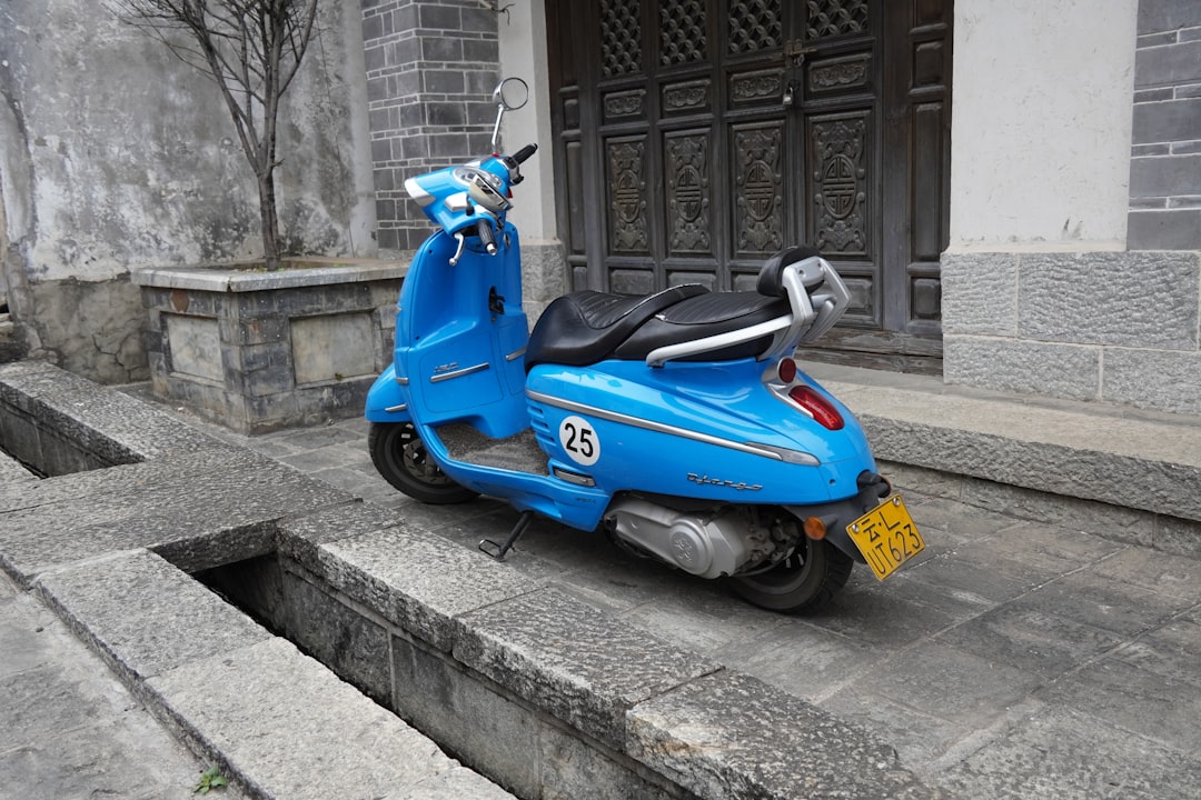 Photo electric scooters maintenance